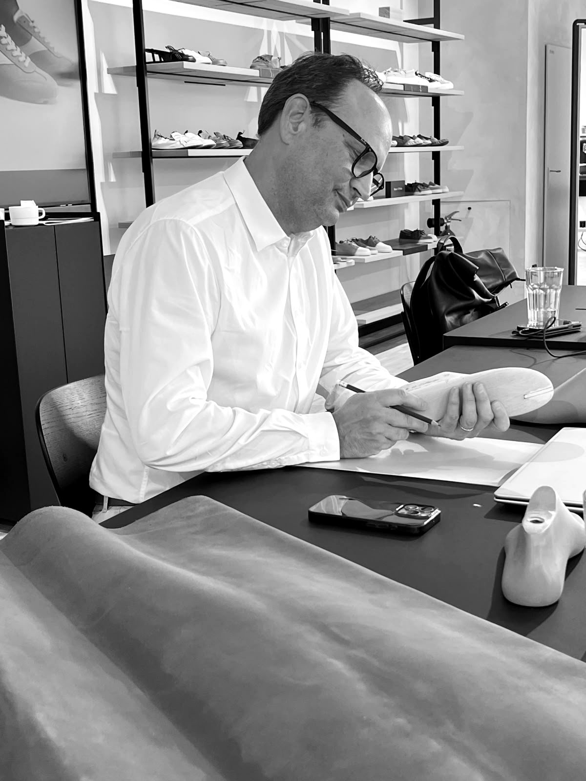 Michael Weyergans bei der Produktarbeit